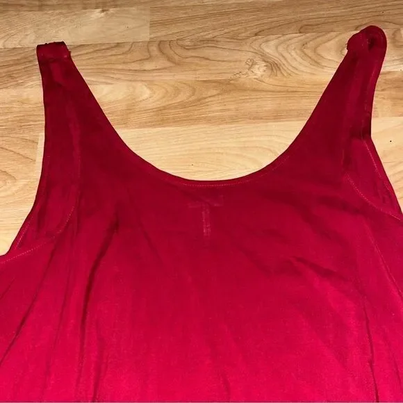 Women's Intimately Free People Red Tunic Top with Lace Hem - Picture 3 of 7